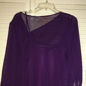 Purple asymmetrical neck line shirt 18/20W